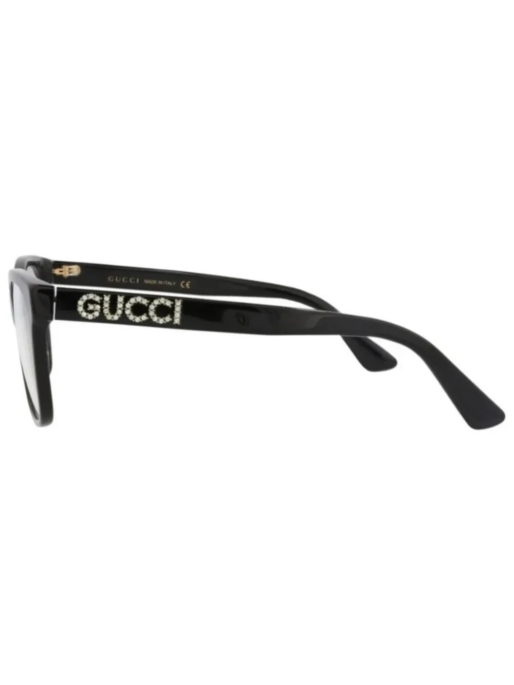 New Gucci Womens Cat Eye Black Black Transparent Fashion Designer Eyeglasses